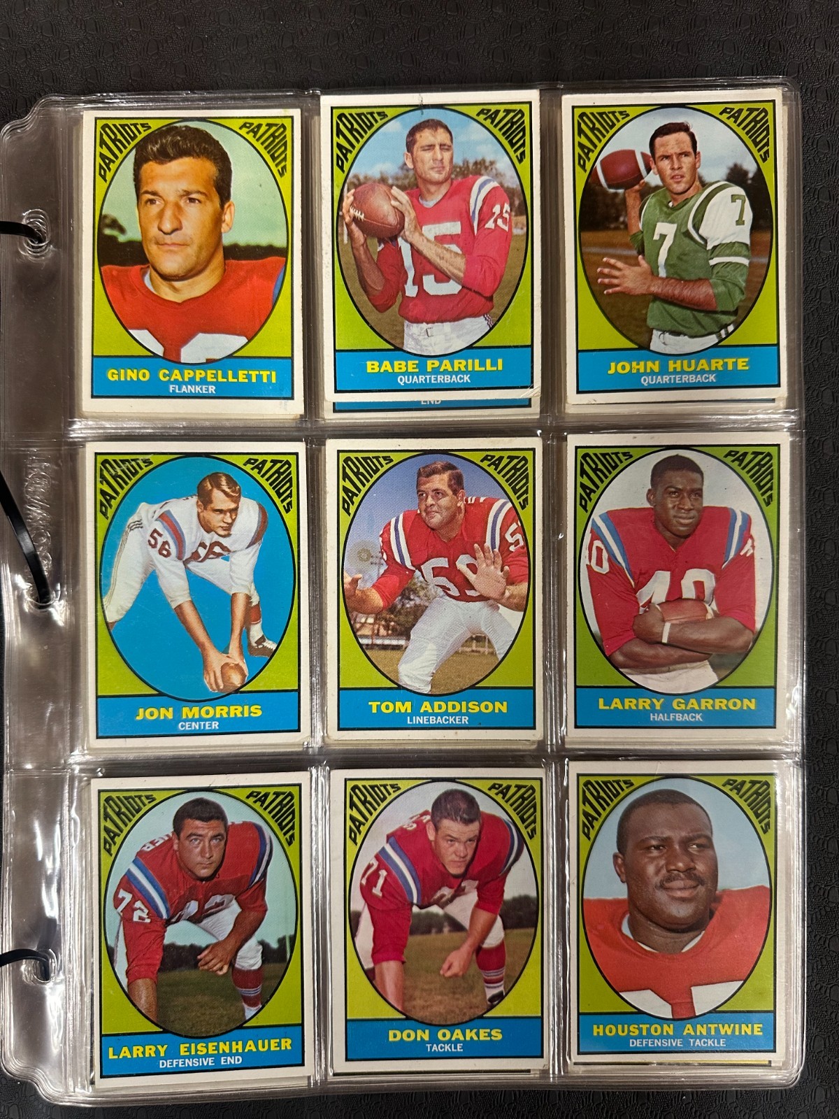 1967 Topps Football Near Complete Set 123/132 + 2 Namath 98 Raw Missing 9 Cards