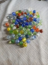 Lot of 80 Vintage CAT'S EYE Marbles - USED Good Condition From Marble Dig Lot 1