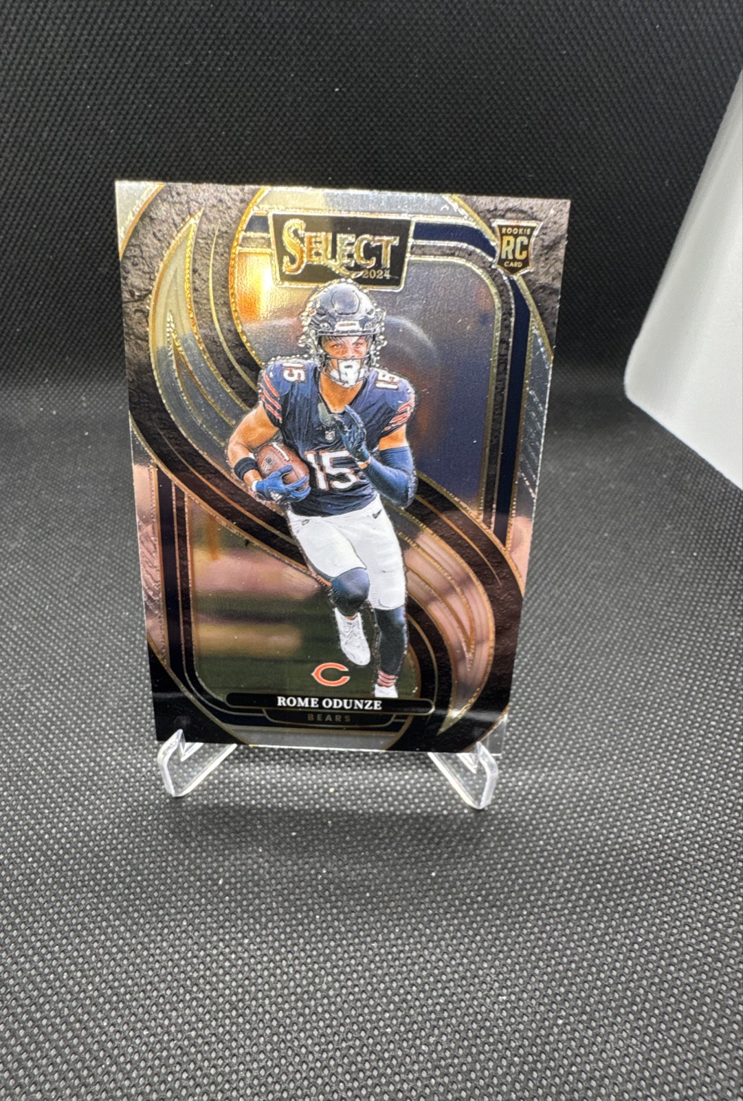 2024 Panini Select - Premier Level Rome Odunze #136 Silver Prizm (RC)