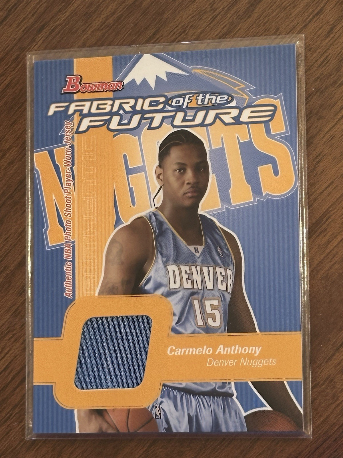 2003-04 Bowman Rookies & Stars Carmelo Anthony Fabric of the Future Jersey Patch