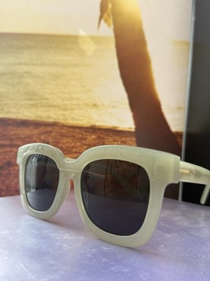 DIFF Designer Sunglasses  Light Green Thick Frame NEW