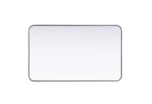 Elegant Decor Contour Metal Rectangle Mirror 22X36" Silver - Picture 5 of 11