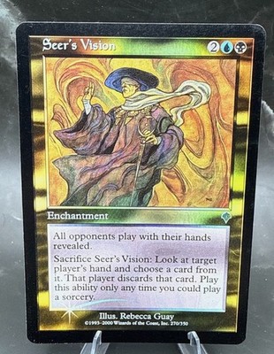 Invasion  MTG  FOIL  Seer's Vision  Magic the Gathering LP Light Play Uncommon