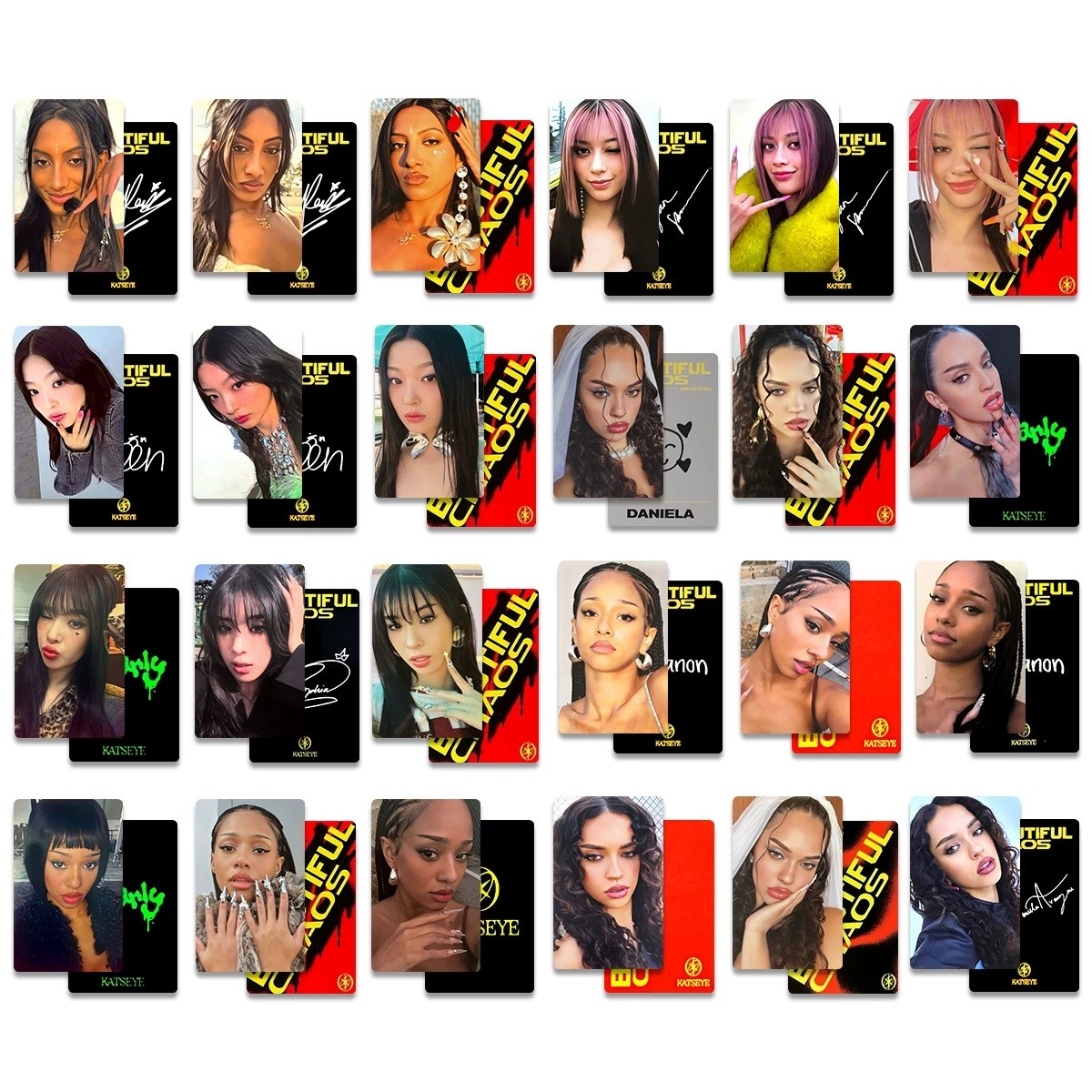 6pcs/set KATSEYE Member Self Made Photocard . Photo Cards MEGAN