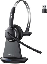 Wireless Headset with Mic for Work, Noise Cancelling Bluetooth 6.0 Headset Wirel