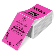 Phomemo 4x6 Thermal Label Printer Paper - 500 PCS Rose 4x6 Fan-Fold Shipping ...