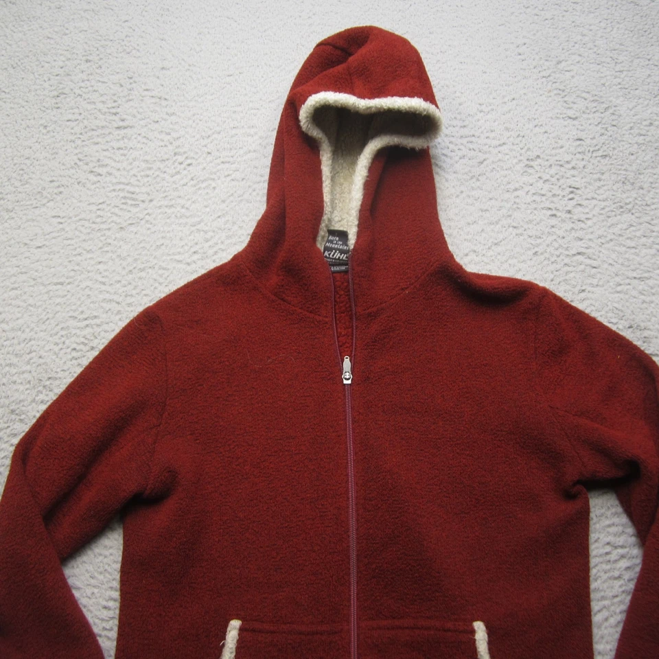 Sudadera con Capucha Kuhl Alpaca Polar Para Mujer M Roja Cremallera Completa Sherpa Forrada Chaqueta Cálida Foto 4 de 4