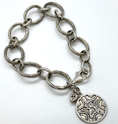 Silpada 925 Sterling Silver Guardian Angel Watch Over Me 8'' Charm Bracelet B1959