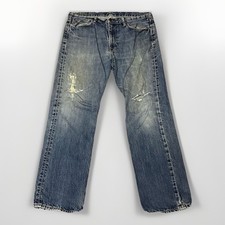 Polo Ralph Lauren Jeans Men's 867 size 35x30 Classic Blue Distressed Denim