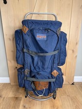 Vintage 1970s JanSport D3 External Frame Hiking Backpack Blue USA Made Trail