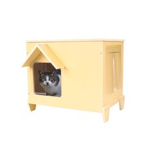 Outdoor Cat Houses Feral Cat Shelter Wooden Stray Cat Condo Outside Sturdy Wa...