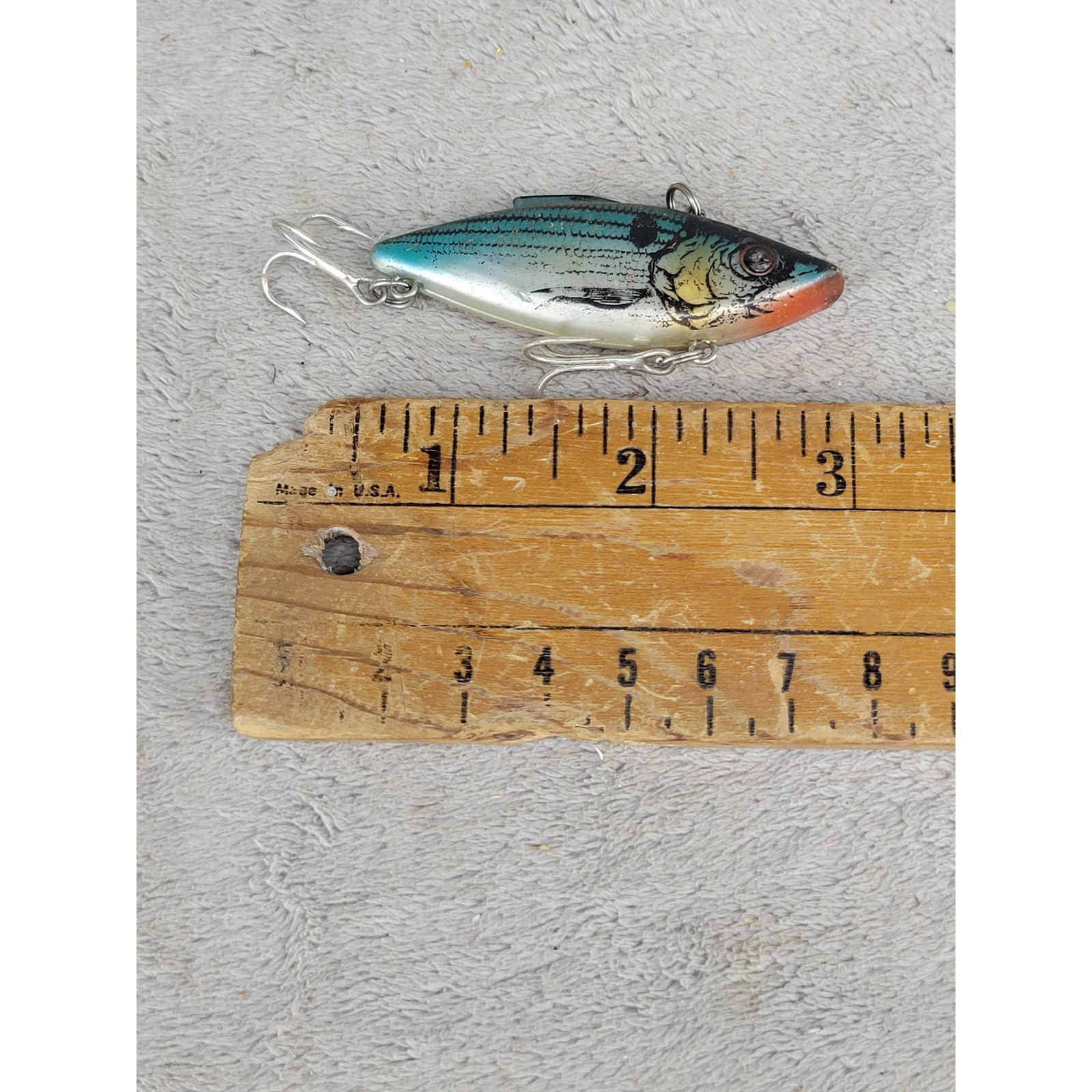 Lipless Crankbait Fishing Lure Blue Silver Striped Baitfish Pattern 2.75 Inch - Image 3