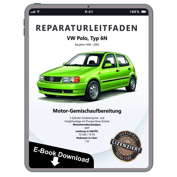 VW Polo 6N (94-02) 3-Zyl. Diesel Einspritz- VorglüHanlage Reparaturanleitung PDF-image