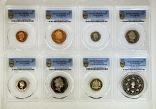 1993 Great Britain 1-50 P / 1-5 £ PCGS PR 69 DCAM 8PCS