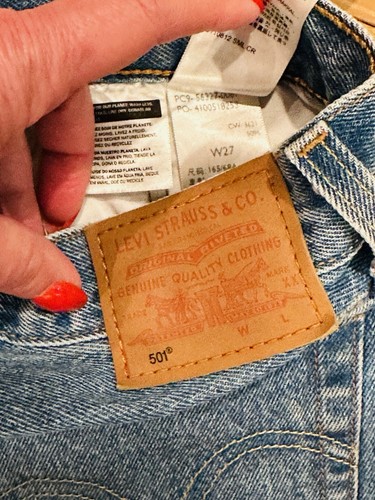 Levi’s 501 Button Fly Distressed Cut Off Denim Jeansshorts 3 Paar Paket 26 - 27 - Bild 11 von 12