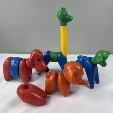 Vintage 16 Piece Tupperware Zoo it Yourself Animals Set Tupper Toys