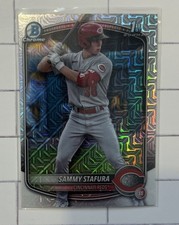 Sammy Stafura 2025 Bowman Chrome Prospects Mega Box Mojo 1st Bowman Chrome RC