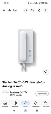 Siedle HTA 811-0 W Haustelefon Analog in Weiß