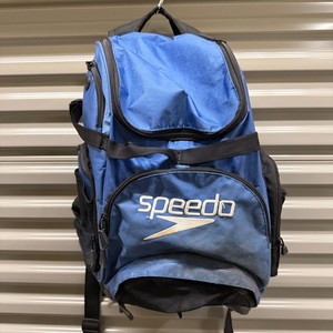 Speedo Teamster Swim Backpack 35L Blue Wet Compartment Multiple Pockets Sports