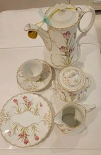 Kaffeeservice um  1900 , 34-teilig, f&uuml;r 8 Personen, Speiseteller und Unterteller