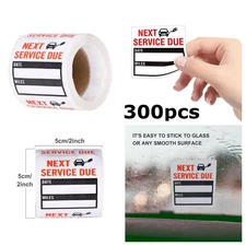 300PCS 2"x2" Oil Change Service Reminder Stickers Window Lite Sticker Pack US