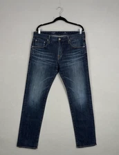 AG Adriano Goldschmied Jeans Mens 36x34 Matchbox Blue Slim Straight Denim