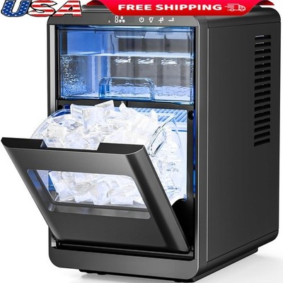 Ice Maker 16 Cubes in 15 Min Crescent Shape Self Cleaning Portable Countertop US