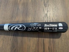 New York Yankees Jim Leyritz Signed Pro Model Bat Inscribed Limited Ed MLB Auth
