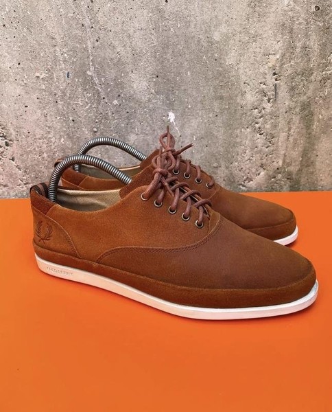 Men Fred Perry Heels Brown Leather 41