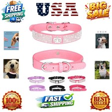 Bling Dog Collar for Small Medium Large Dogs, Crown Rhinestone Dog Collars fo...