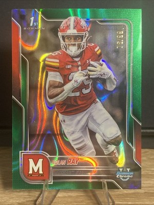 2025 1st Bowman U Chrome Green Lava /99 Nolan Ray #77 Maryland Boston College