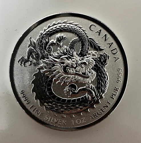2019 Royal Canadian Lucky Dragon 1oz Silver Coin .9999 Fine Silver SIGMA TESTED