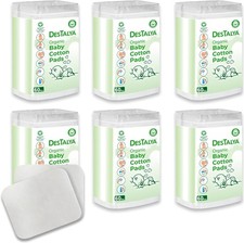DESTALYA Baby Organic Cotton Pads Diaper Change  Large Soft Squares Sensitive S