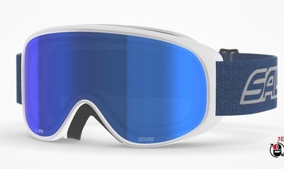 SALICE 100DARWF White Ski Mask/Jeans Antifog Lens RW Blue
