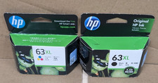 NEW  SET OF 2 HP 63XL Ink Cartridge F6U64AA BLK  F6U63AA TRI-COLOR 