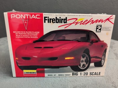 Lindberg Pontiac Firebird Firehawk Model Kit 1:20 Scale.. Factory Sealed!!