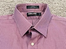 Kirkland Signature Tailored Fit Non Iron Long Sleeve Men sDress Shirt 17.5 - 35