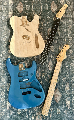 1993 Fender American Stratocaster USA Project + Warmoth Telecaster Project