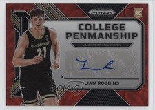 2023 Prizm Draft Picks College Penmanship Choice Red 1/40 Liam Robbins Auto je7