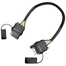 4 Pin Trailer Wiring Harness Extension 12 inch, 4 Way Trailer Connector 16 AWG P