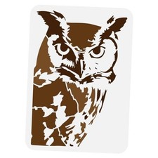 Owl Painting Stencil 8.3x11.7inch Plastic PET Owl Pattern for Watching Owl