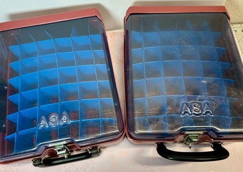 Set 2 VTG ASA Airline Mini Liquor Bottle Storage Case 12x9x5~ARTS~CRAFTS~PAINT