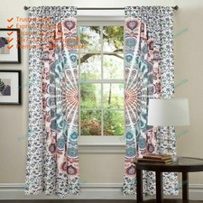 Tenture Murale Mandala Artisanale Fenêtre Porte Arc En Ciel Bleue Montée Double