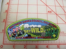 Southern Sierra Council 2013 Jamboree JSP collectible lime border patch (yQ)