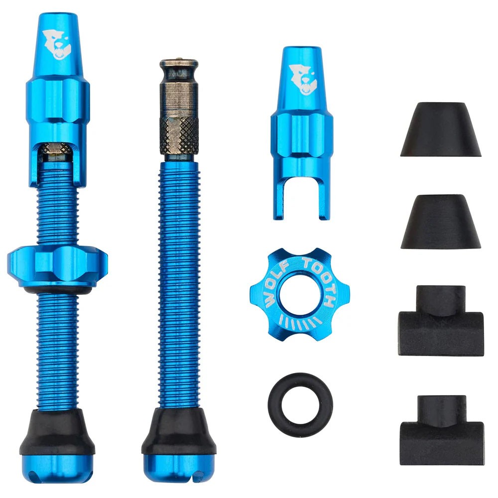 Комплект бескамерных клапанных штоков Wolf Tooth Components Clik Valve 44 мм Синий 8590₽