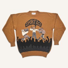 Iceberg Sport Ice 80s 90s Vintage Pullover Gr. 3(L) Virgin Wool Knitwear