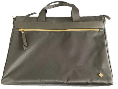 Samsonite Computer Bag Black Gold Zip Good Condition Roomy Waterproof NO STRAP