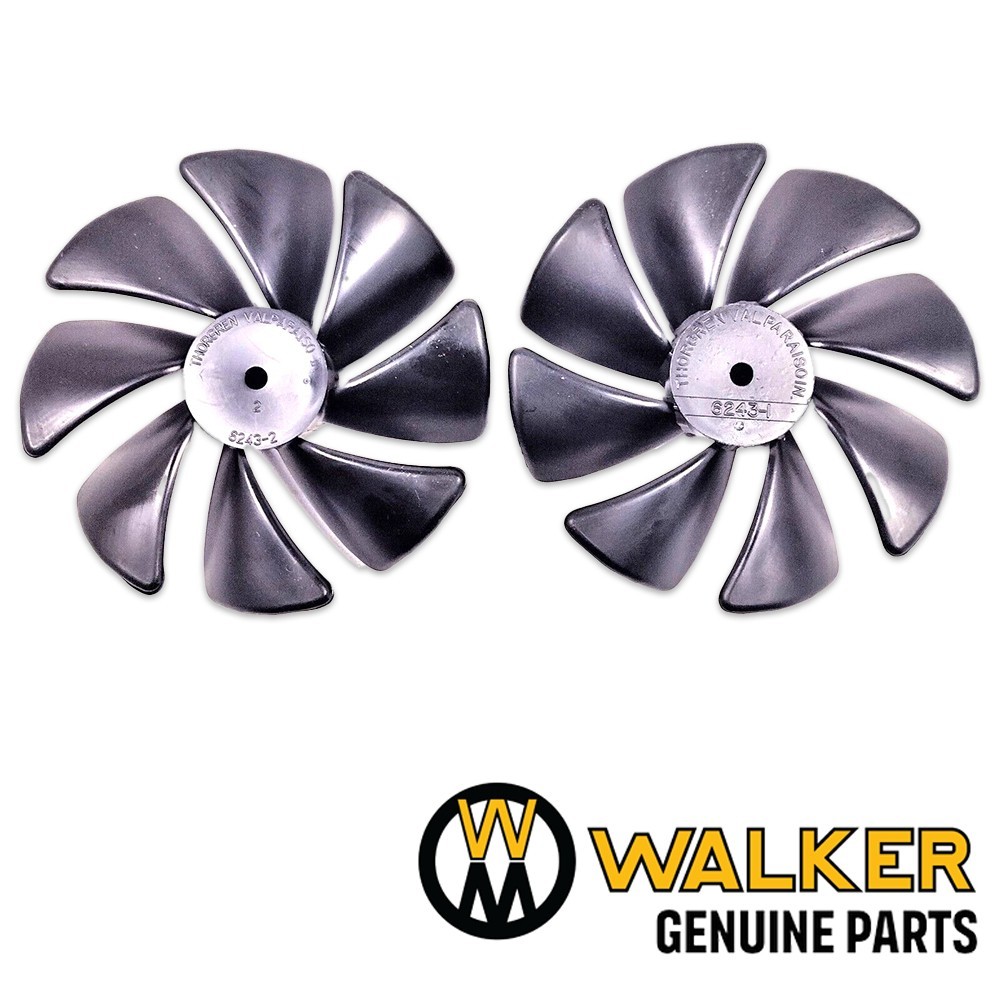 Genuine OEM Walker Mower 6243-1 and 6243-2 Hydro Fans Set CW and
