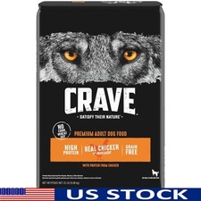 High Protein Grain Free Adult Dry Dog Food W/ Real Beef All Breeds 22lb New