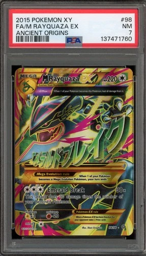 Pokemon M Rayquaza EX XY Ancient Origins Full Art #98 PSA 7